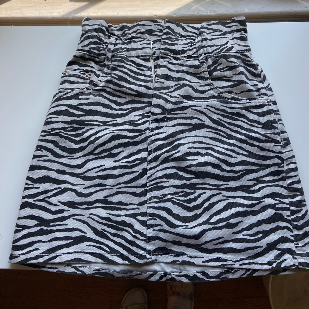 Zebra print skirt